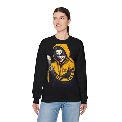 Bold Joker Graphic Crewneck Sweatshirt - Unisex Heavy Blend for Fans