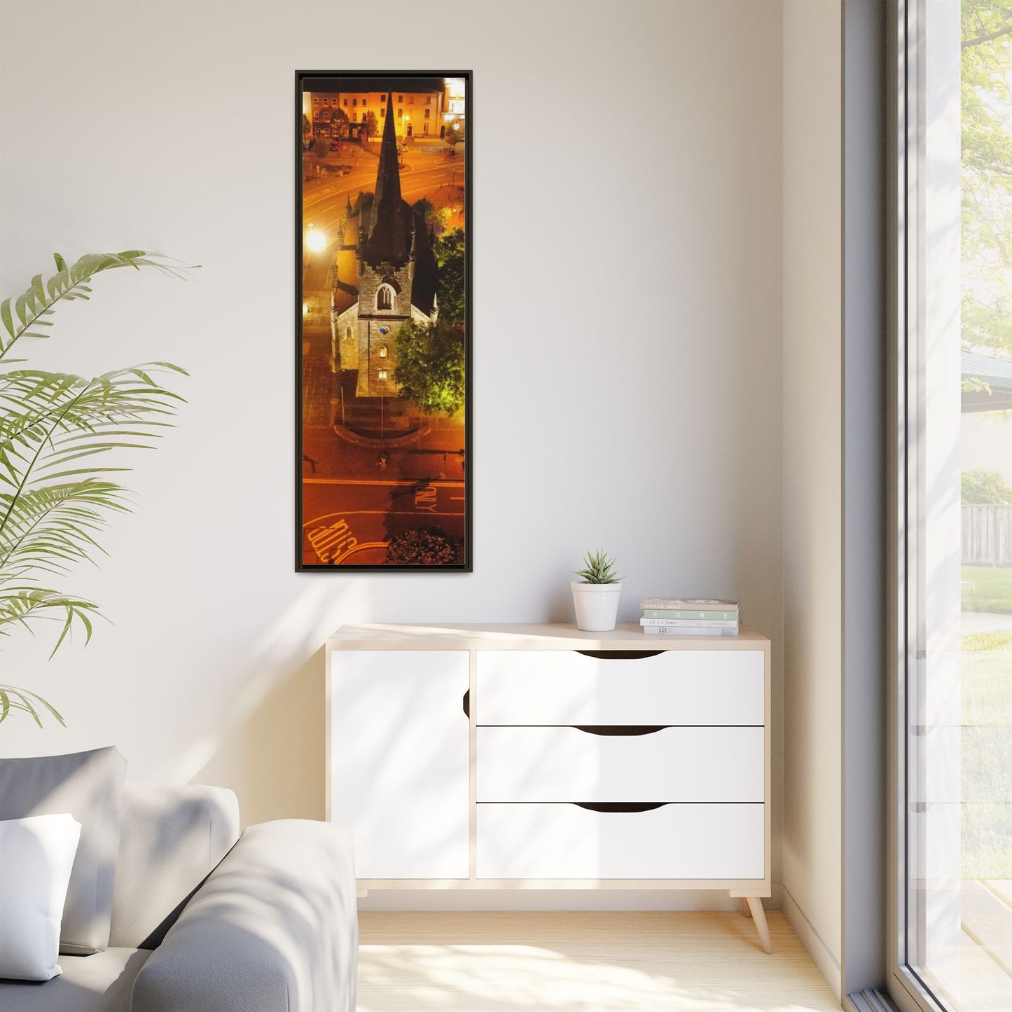 Listowel Church Matte Canvas, Framed (Multi-color)