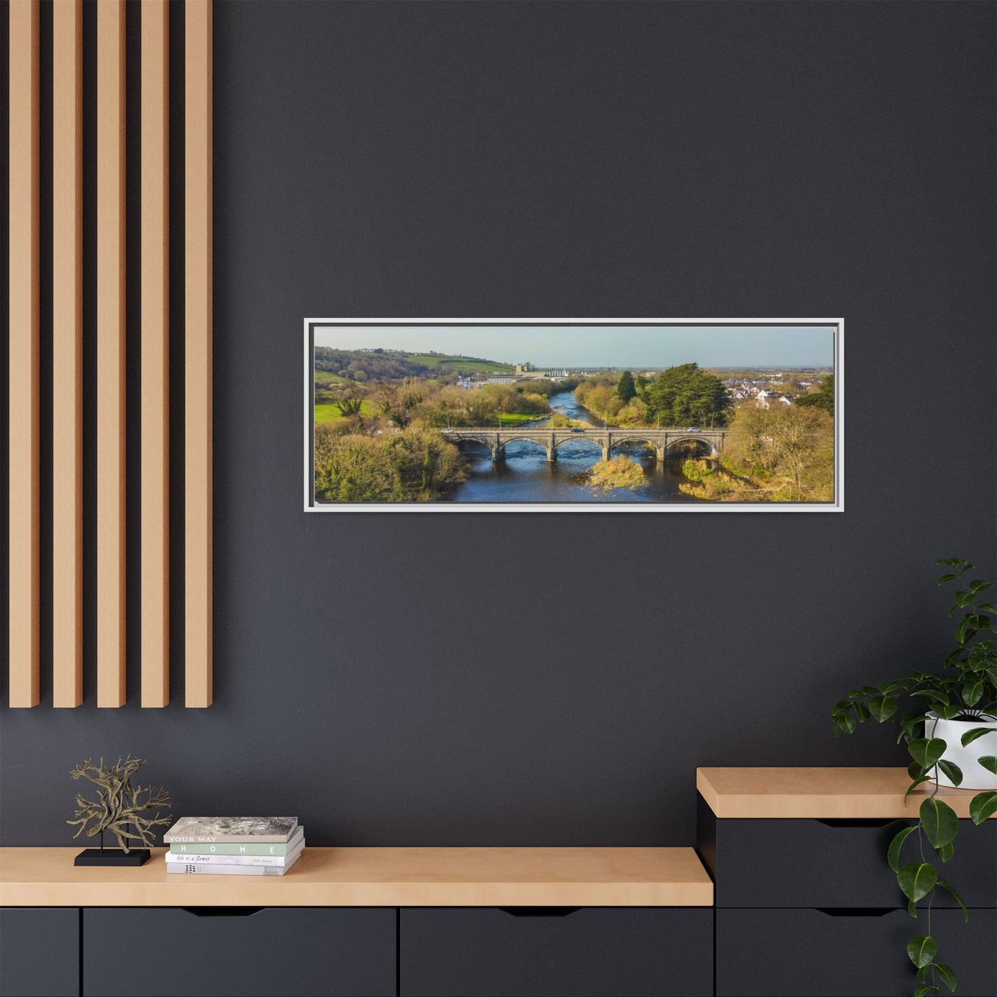 Listowel Bridge Matte Canvas, Framed (Multi-color)