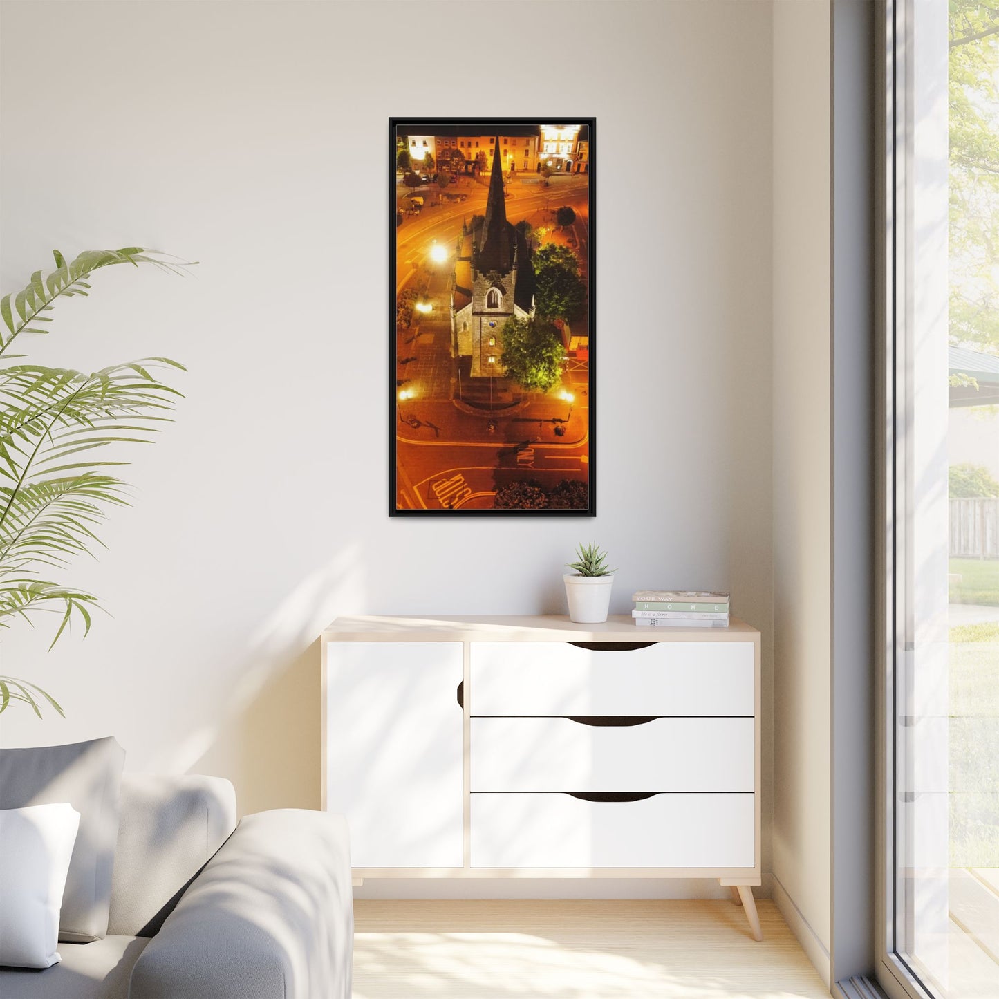 Listowel Church Matte Canvas, Framed (Multi-color)
