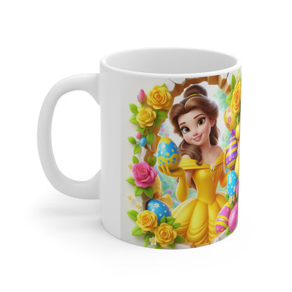 Easter Princess Ceramic Coffee Cup - 11oz & 15oz with Belle Design