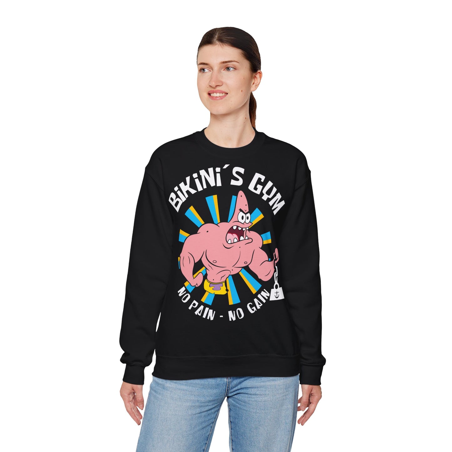 Unisex Heavy Blend™ Crewneck Sweatshirt - Bikini's Gym "No Pain - No Gain"