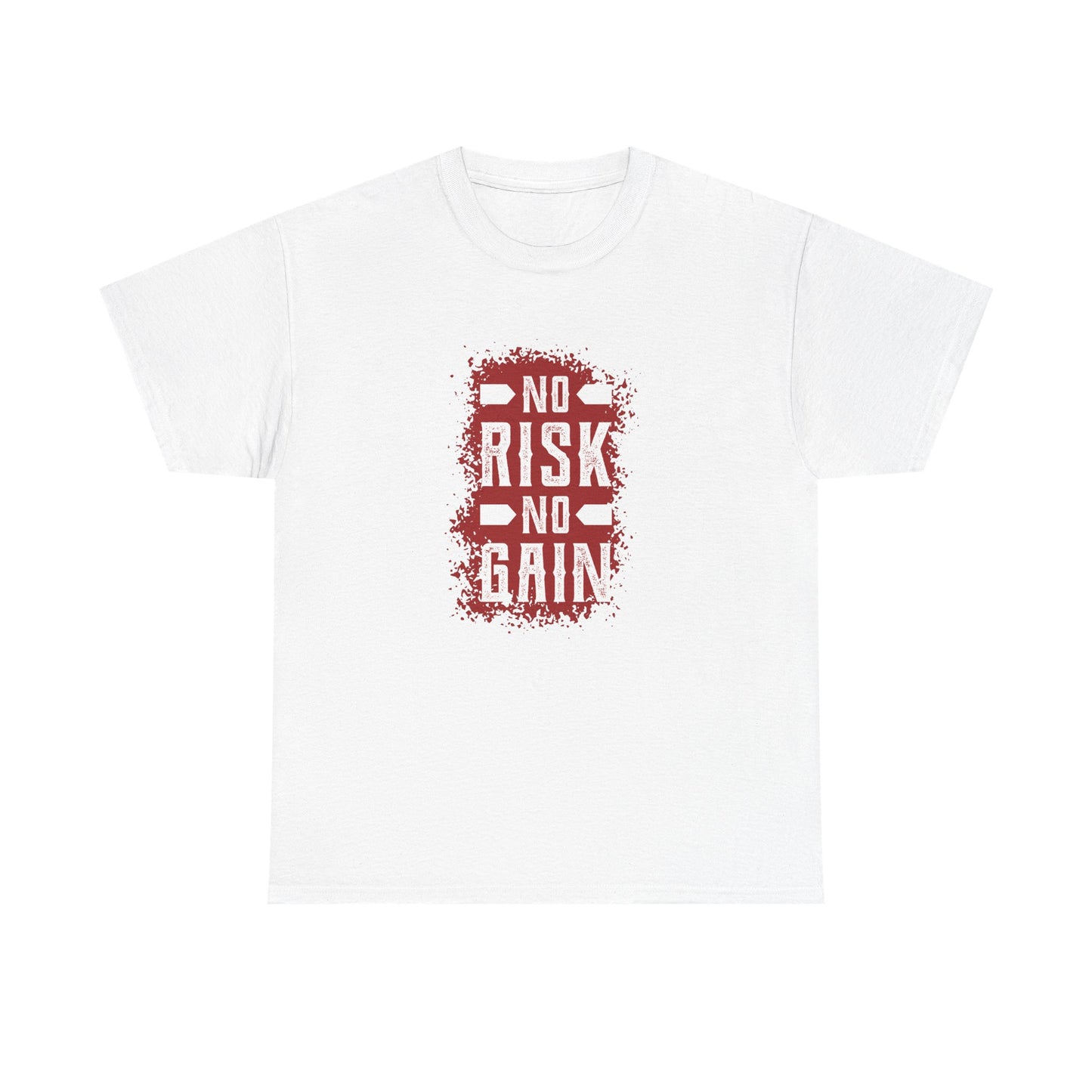 Motivational Unisex Heavy Cotton Tee - No Risk No Gain