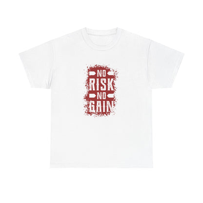 Motivational Unisex Heavy Cotton Tee - No Risk No Gain