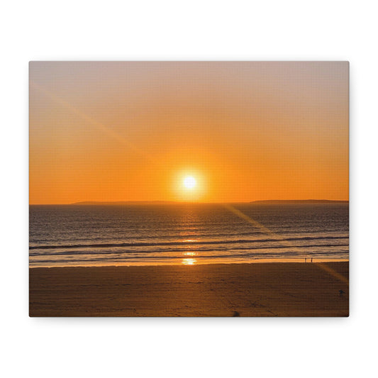 Sunset in ocean Matte Canvas, Stretched, 1.25"
