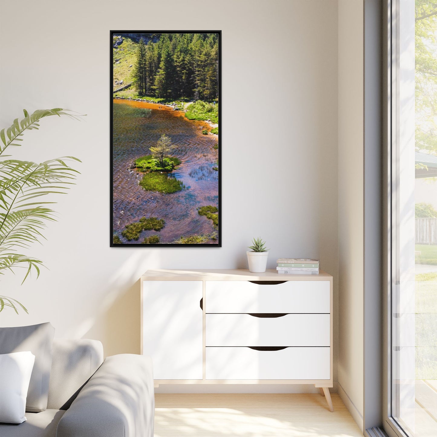 Gleanteenassig Forest Matte Canvas, Framed (Multi-color)