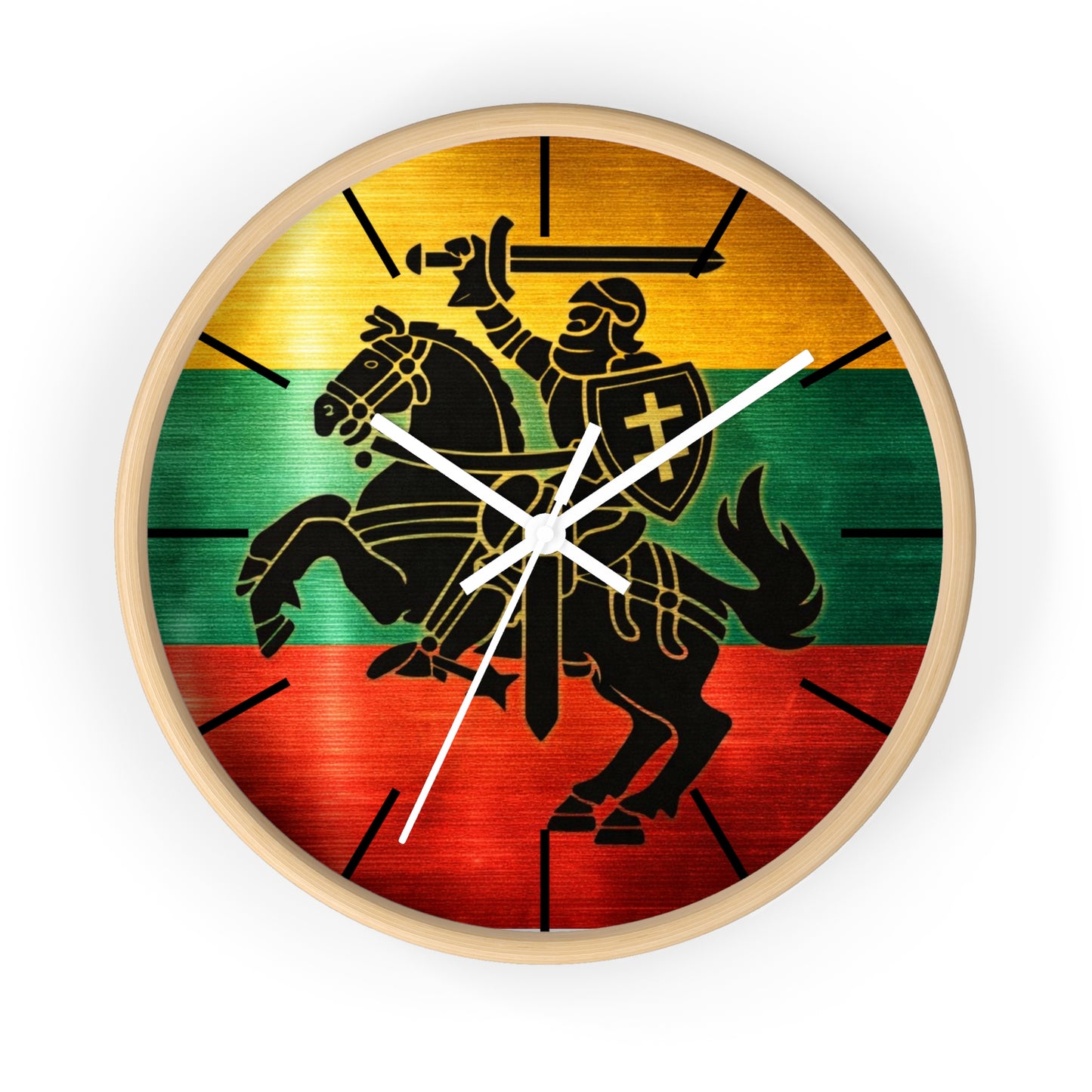 Lithuanian Vytis Wall Clock — Rasta Flag Knight Home Decor