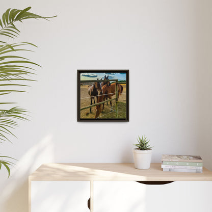 Horses Matte Canvas, Framed (Multi-color)