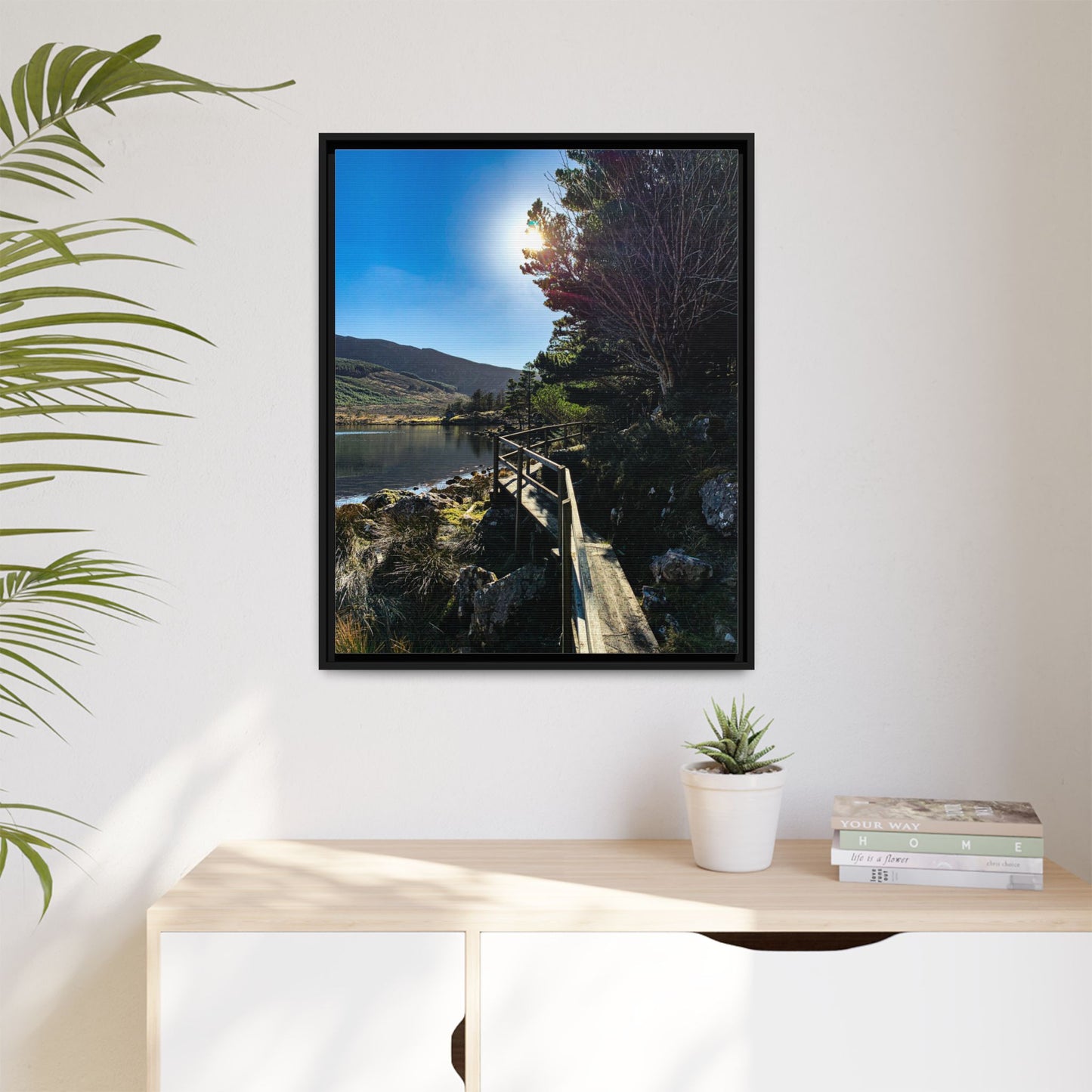 Glanteenassig Trail Matte Canvas, Framed (Multi-color)