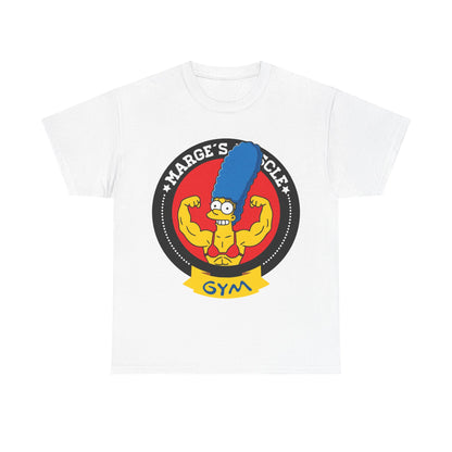 Marge Gym White Unisex Heavy Cotton Tee