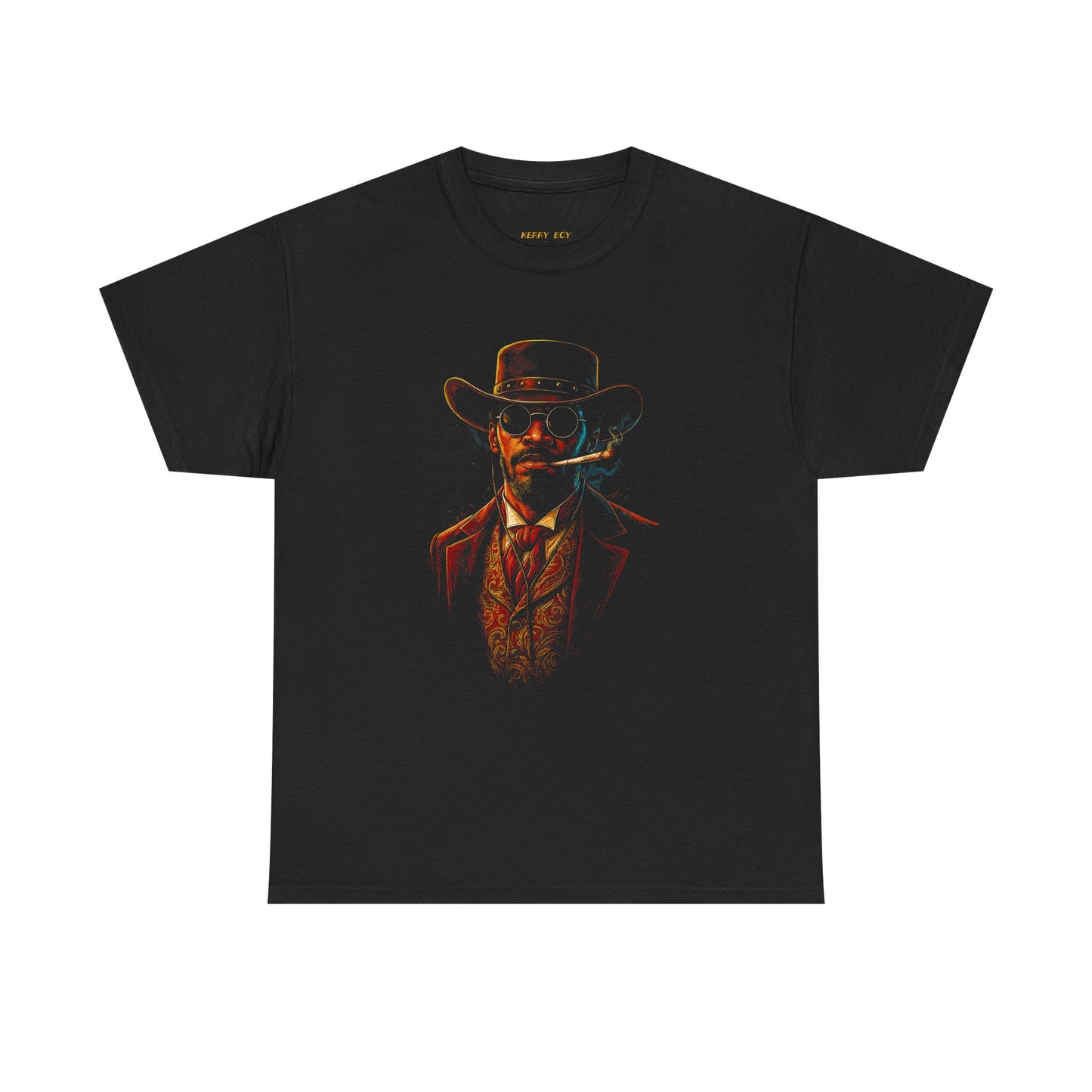 Western Outlaw Tee — Vintage Cowboy Smoking Portrait Shirt