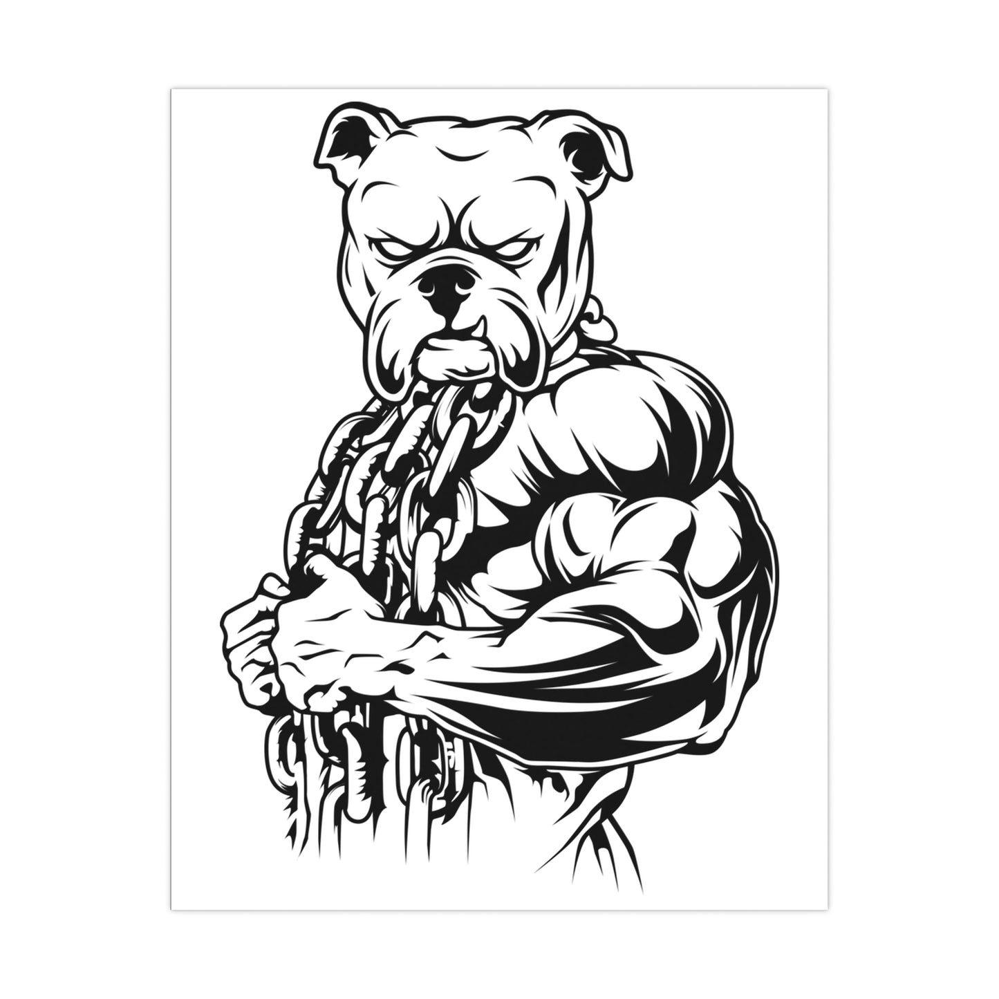 Muscle Dog Matte Posters