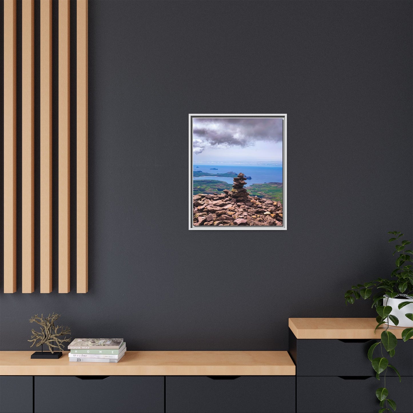 Mount Brandon Top Matte Canvas, Framed (Multi-color)