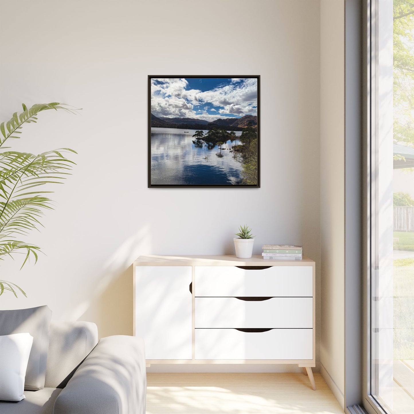 Lake Matte Canvas, Framed (Multi-color)