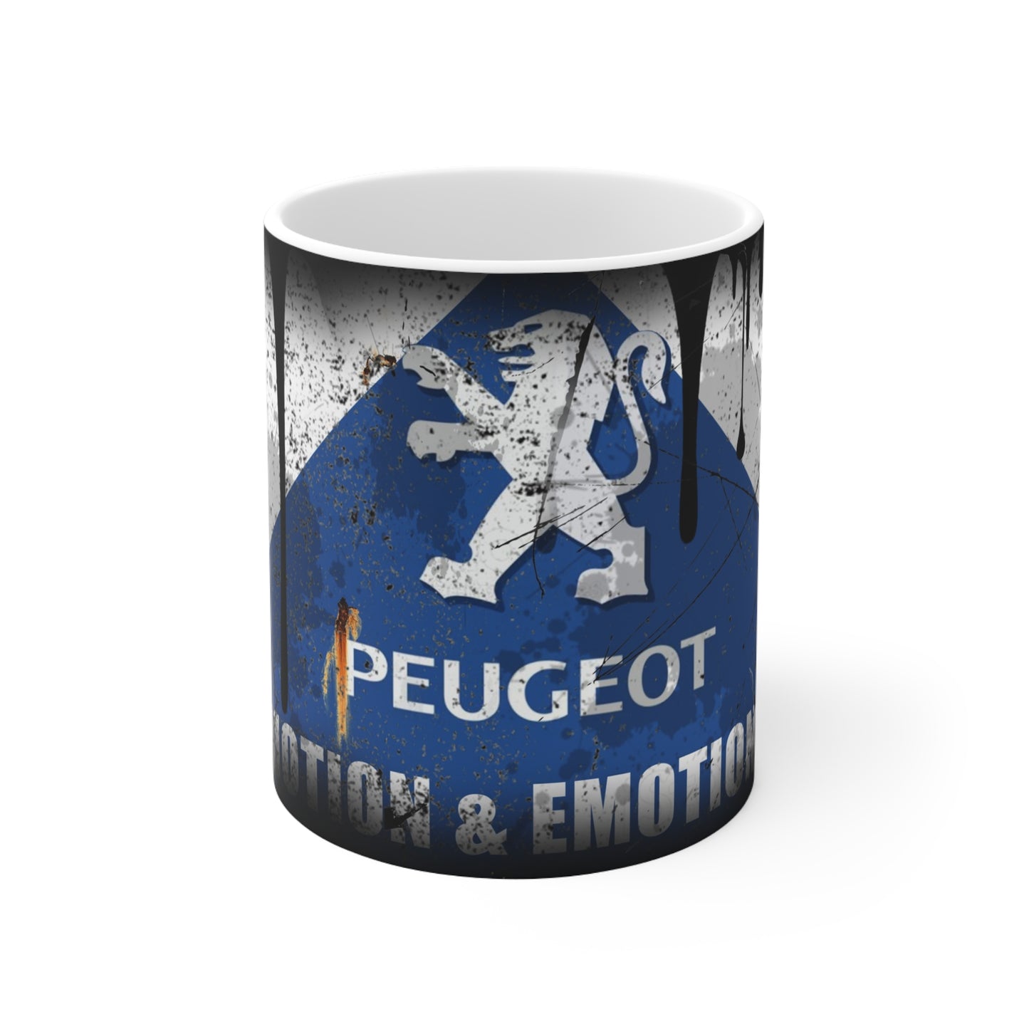 Peugeot Emotion & Motion Ceramic Coffee Cup - Unique 11oz & 15oz Mugs for Car Enthusiasts