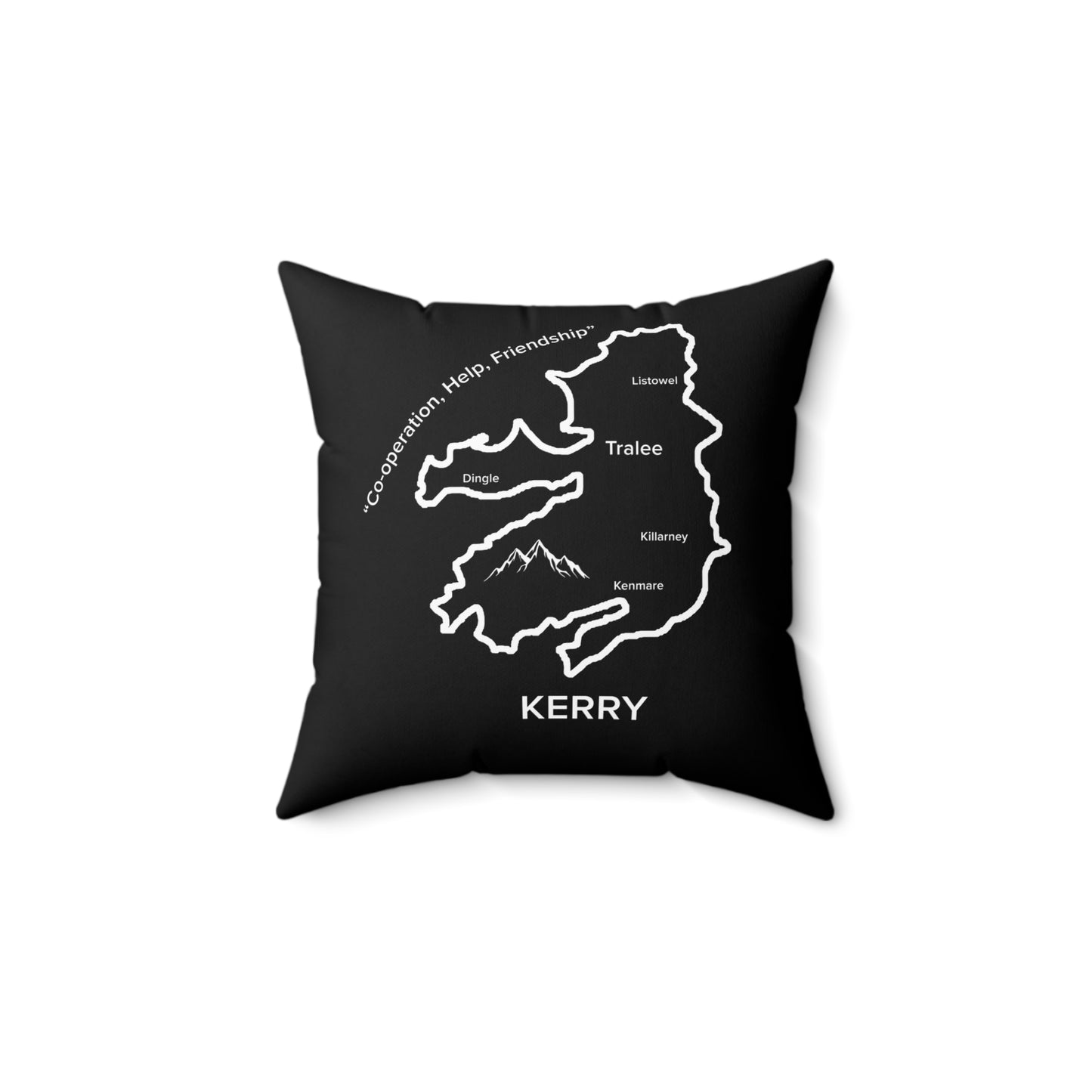 Kerry Spun Polyester Square Pillow Black Edition 4 Sizes