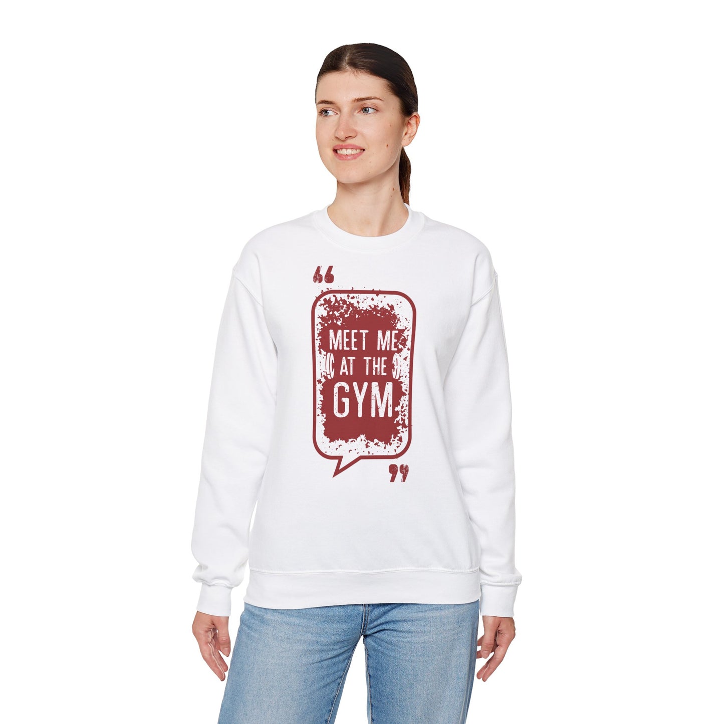 Motivational Gym Sweatshirt - Meet Me at the Gym Unisex Heavy Blend™ Crewneck