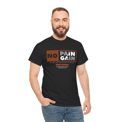 No Pain No Gain Unisex Heavy Cotton Tee - Motivational Fitness Shirt
