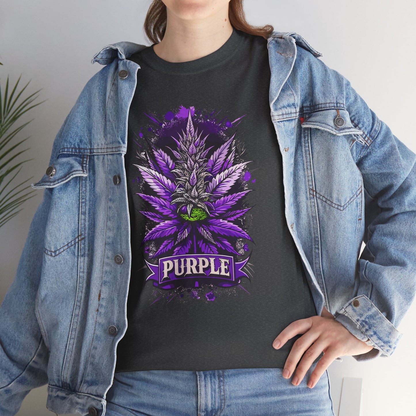 Purple Cannabis Bud T-Shirt — Bold Psychedelic Marijuana Graphic Tee