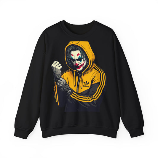 Bold Joker Graphic Crewneck Sweatshirt - Unisex Heavy Blend for Fans