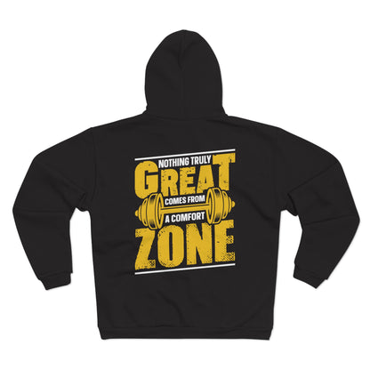 Great Zone Motivational Unisex Hooded Zip Sweatshirt