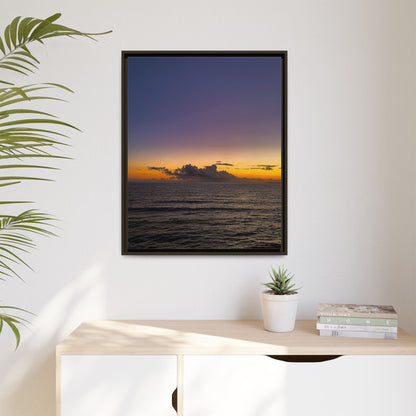 Sunset in Ocean 2 Matte Canvas, Framed (Multi-color)