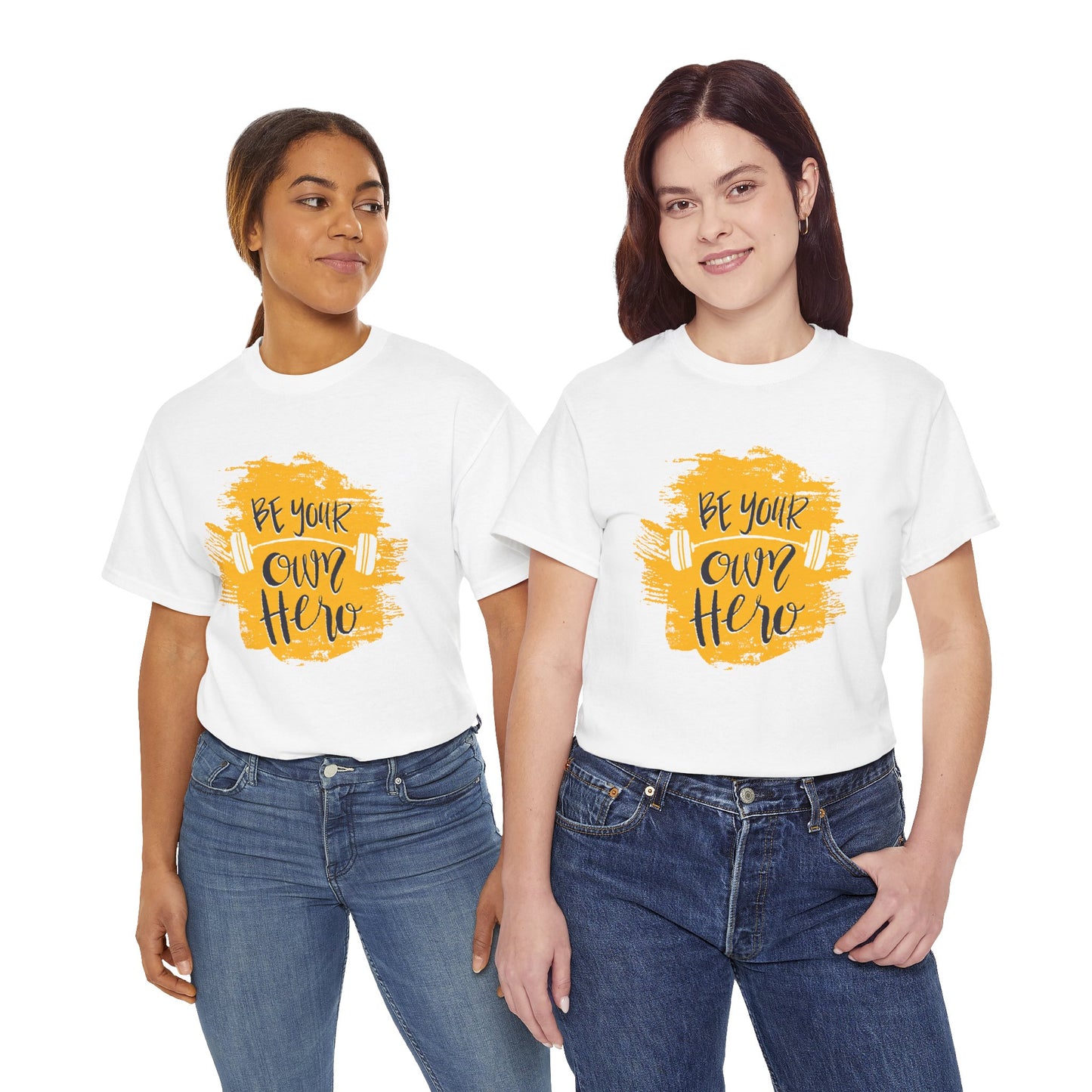 Be Your Own Hero Unisex Heavy Cotton Tee - Motivational Fitness Shirt