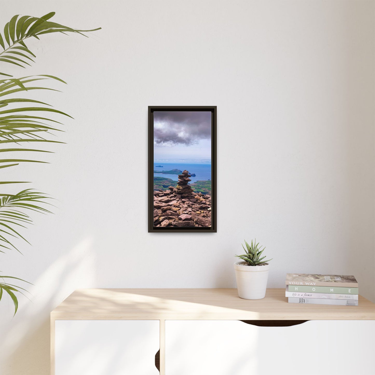 Mount Brandon Top Matte Canvas, Framed (Multi-color)