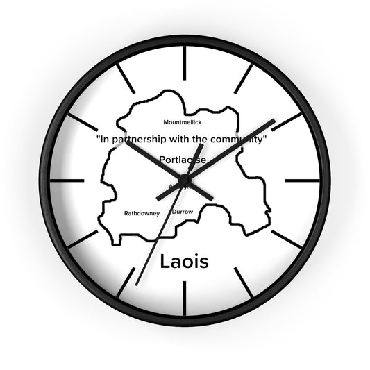 Laois County Map Wall Clock — Minimalist Irish County Clock