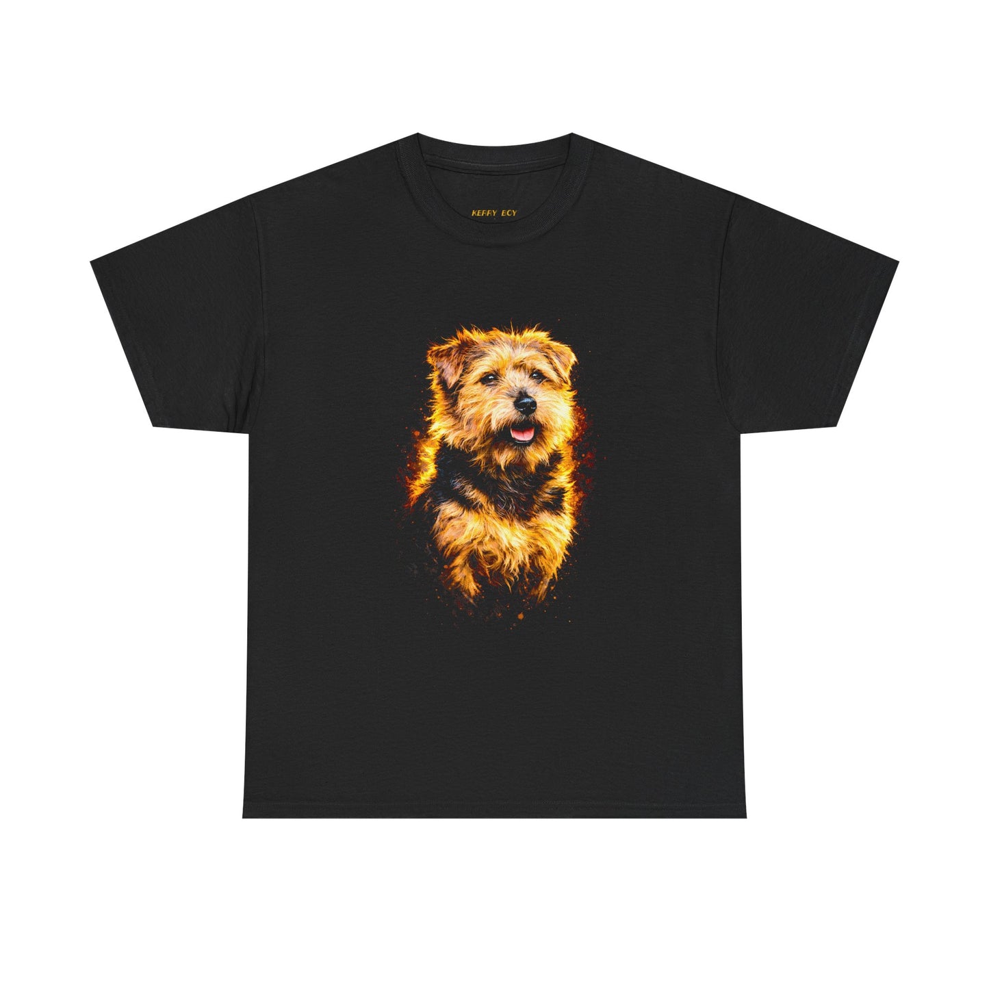 Dog Portrait T-Shirt - Glowing Terrier Graphic Tee