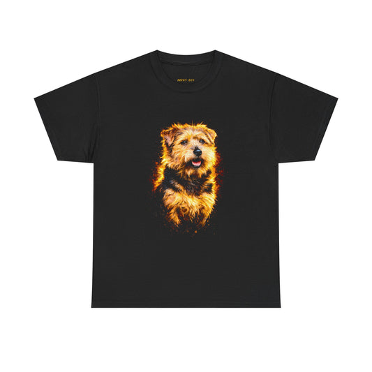 Dog Portrait T-Shirt - Glowing Terrier Graphic Tee