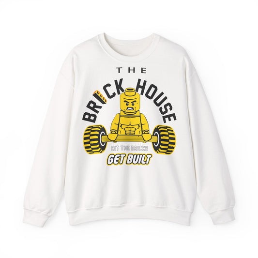 Brick House Unisex Heavy Blend Crewneck Sweatshirt - Fun and Cozy White