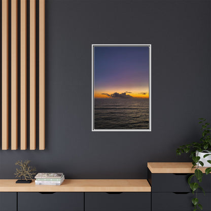 Sunset in Ocean 2 Matte Canvas, Framed (Multi-color)