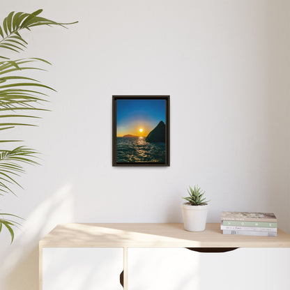 Dunquin Pier Sunset Matte Canvas, Framed (Multi-color)