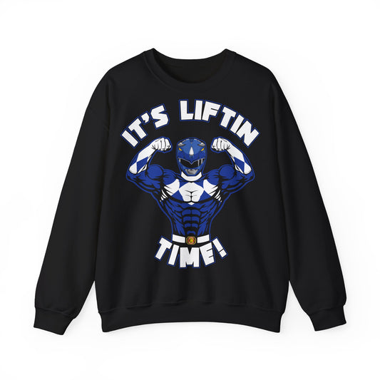 Unisex Heavy Blend™ Crewneck Sweatshirt - Liftin' Time Superhero Gym Apparel Black