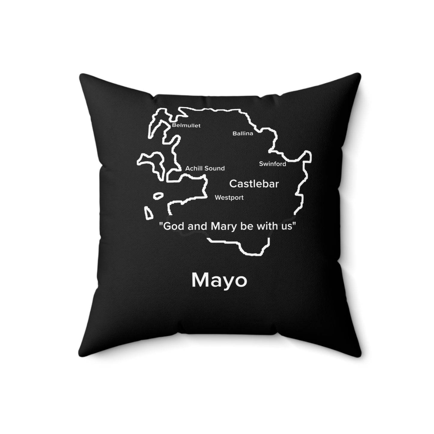 Mayo Spun Polyester Square Pillow Black Edition 4 Sizes