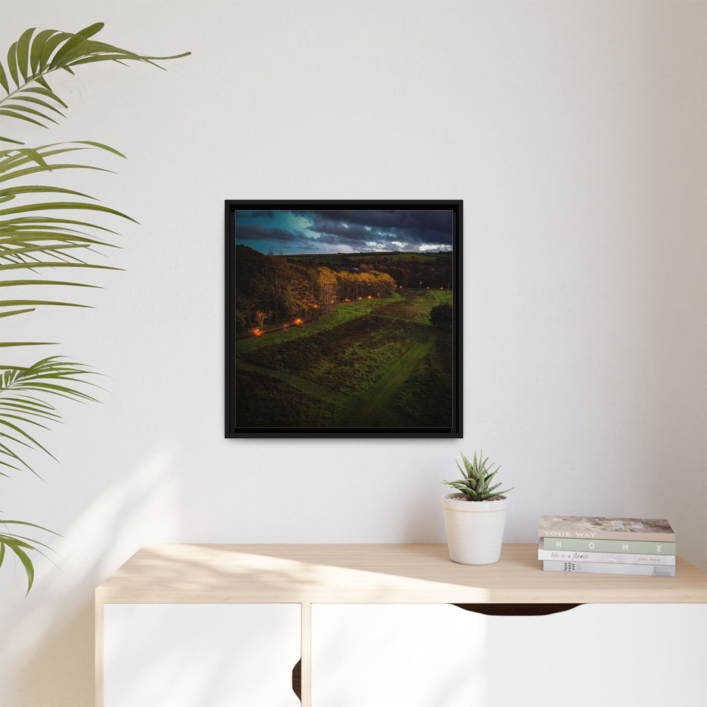 Listowel Town Park Matte Canvas, Framed (Multi-color)