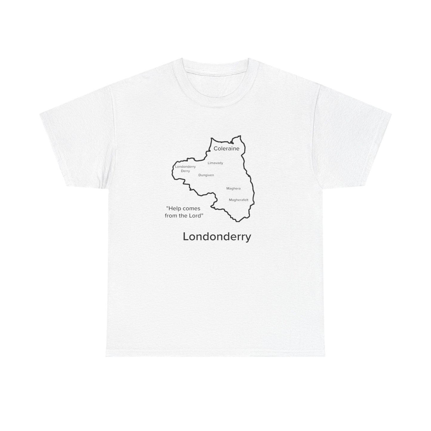 Londonderry Unisex Heavy Cotton Tee White Edition