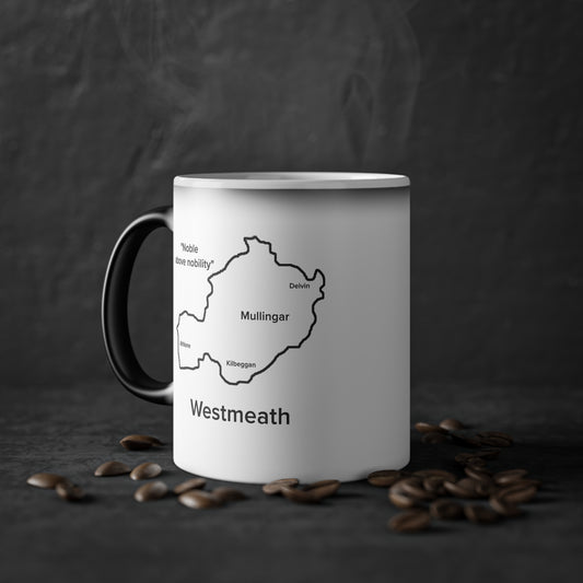 Westmeath Magic Mug: Color - Changing Coffee Cup with Artistic Map Design