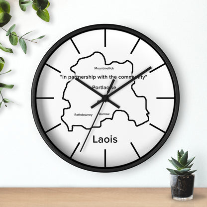 Laois County Map Wall Clock — Minimalist Irish County Clock