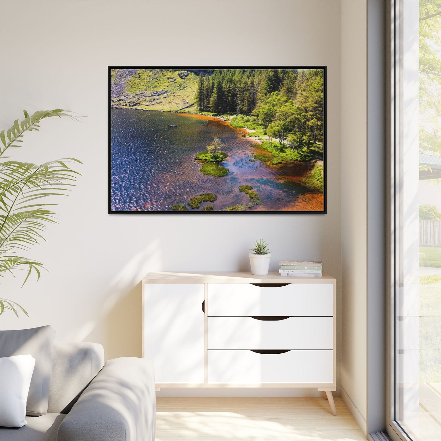 Gleanteenassig Forest Matte Canvas, Framed (Multi-color)