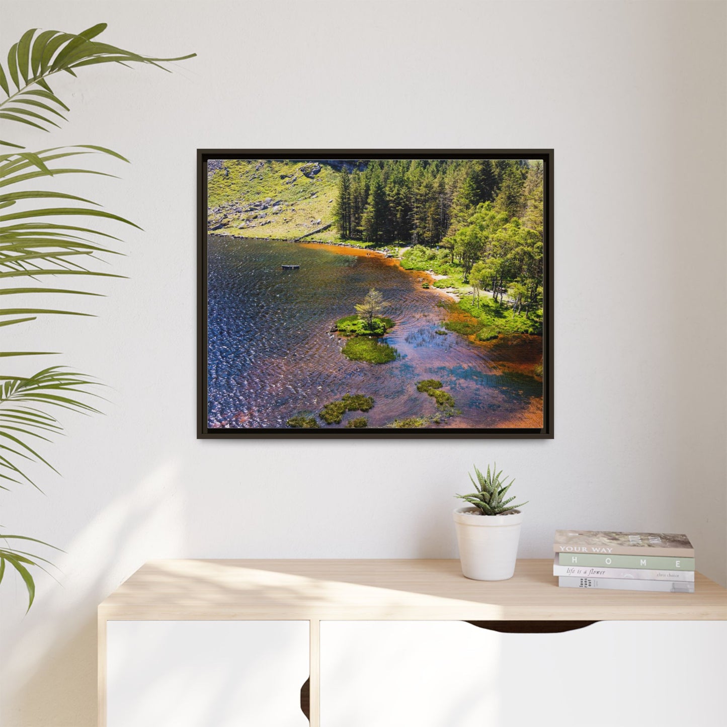 Gleanteenassig Forest Matte Canvas, Framed (Multi-color)