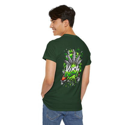Kush Graffiti T-Shirt — Green Cannabis Leaf Street Art Tee