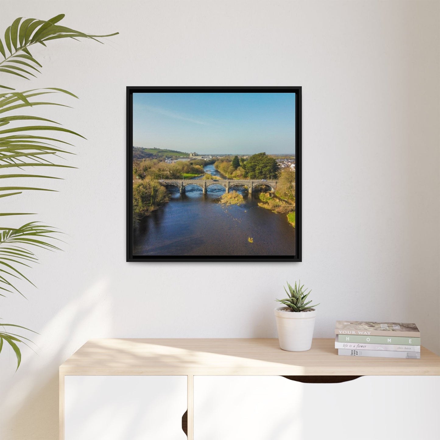 Listowel Bridge Matte Canvas, Framed (Multi-color)