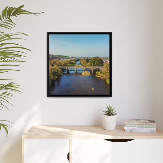 Listowel Bridge Matte Canvas, Framed (Multi-color)
