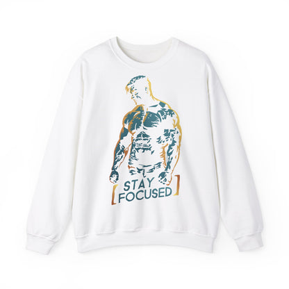 Unisex Heavy Blend™ Crewneck Sweatshirt - Stay Focused Gym Sweatshirt for Fitness Enthusiasts