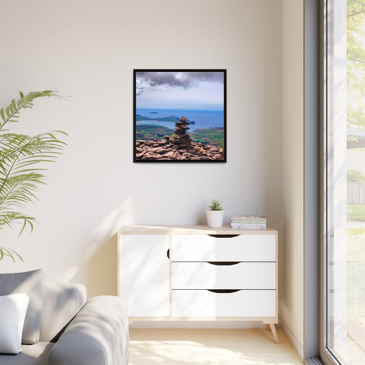 Mount Brandon Top Matte Canvas, Framed (Multi-color)