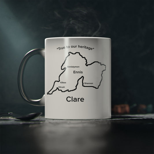 Clare Magic Mug: Color - Changing Coffee Cup with Artistic Map Design