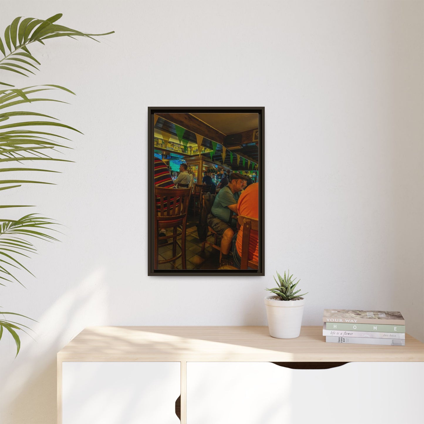 Irish Pub Matte Canvas, Framed (Multi-color)