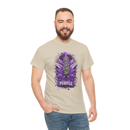 Purple Cannabis Bud T-Shirt — Bold Psychedelic Marijuana Graphic Tee
